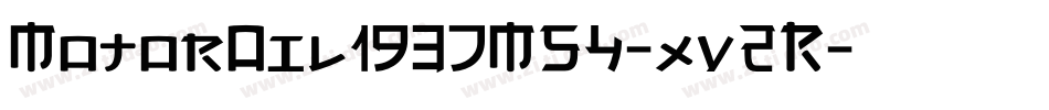 MotorOil1937M54-xv2R字体转换