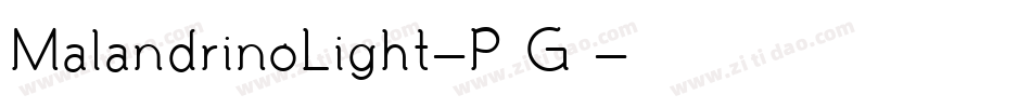 MalandrinoLight-P4G7字体转换