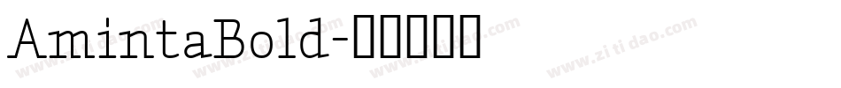 AmintaBold字体转换