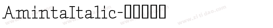 AmintaItalic字体转换