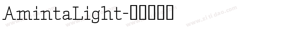 AmintaLight字体转换