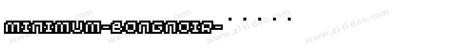 Minimum-BongNoir字体转换