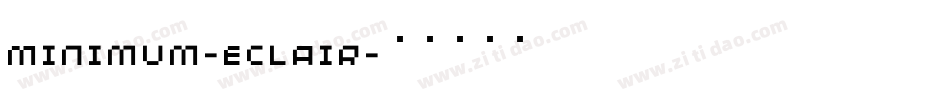 Minimum-Eclair字体转换
