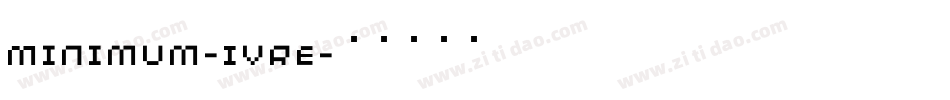 Minimum-Ivre字体转换