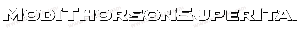 ModiThorsonSuperItalic-r6dA字体转换