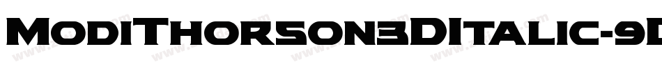 ModiThorson3DItalic-9DmB字体转换