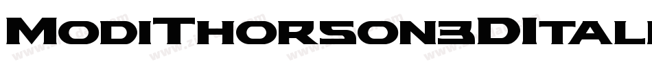 ModiThorson3DItalic-9DmB字体转换