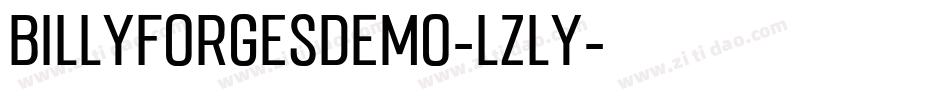 Billyforgesdemo-LzLy字体转换