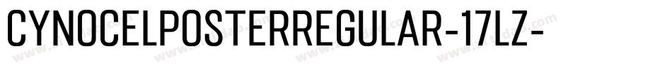 CynocelPosterRegular-17lZ字体转换