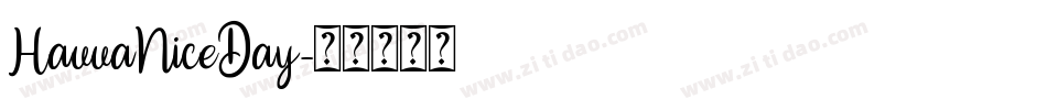HavvaNiceDay字体转换