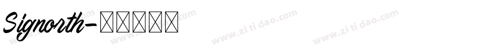 Signorth字体转换