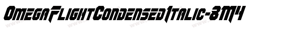 OmegaFlightCondensedItalic-8M4vg字体转换