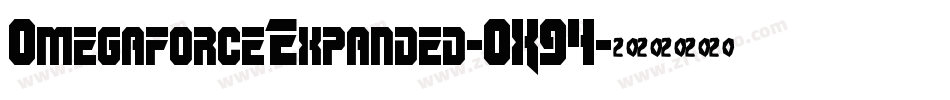 OmegaforceExpanded-OX94字体转换