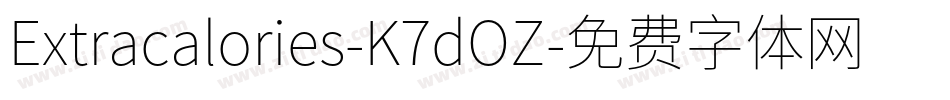 Extracalories-K7dOZ字体转换