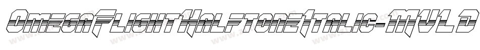 OmegaFlightHalftoneItalic-MVLDJ字体转换