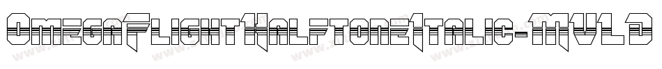 OmegaFlightHalftoneItalic-MVLDJ字体转换