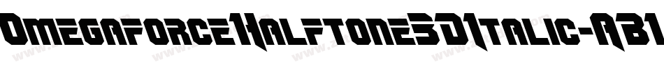 OmegaforceHalftone3DItalic-AB1L字体转换