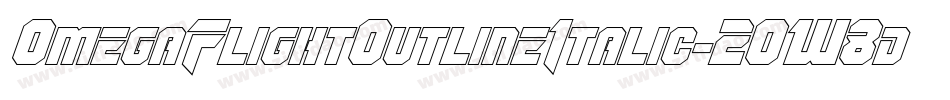OmegaFlightOutlineItalic-2OW8d字体转换