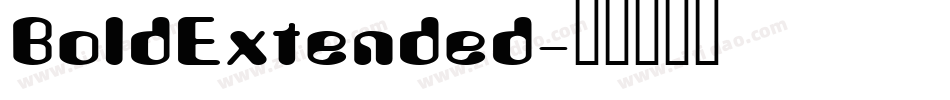 BoldExtended字体转换