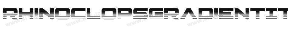 RhinoclopsGradientItalic-ALLA2字体转换
