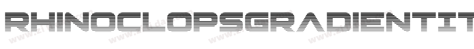 RhinoclopsGradientItalic-ALLA2字体转换