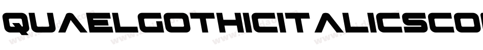 Quaelgothicitalicscondensed-xxGq字体转换