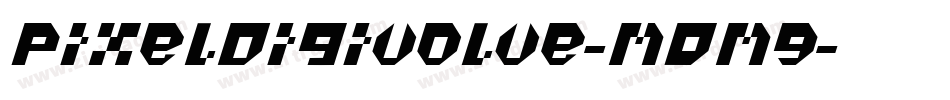 PixelDigivolve-mOm9字体转换