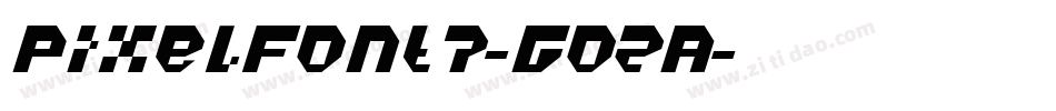 PixelFont7-G02A字体转换