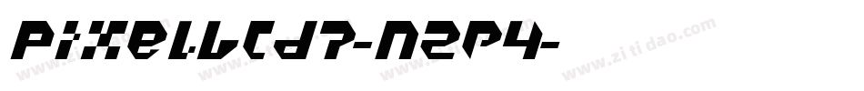 PixelLcd7-nZp4字体转换