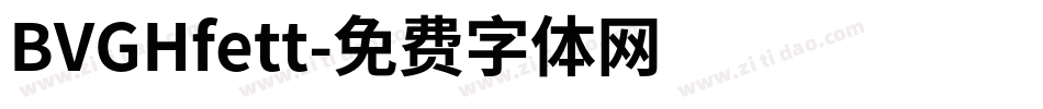 BVGHfett字体转换
