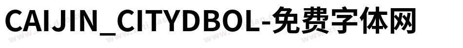 CAIJIN_CITYDBOL字体转换
