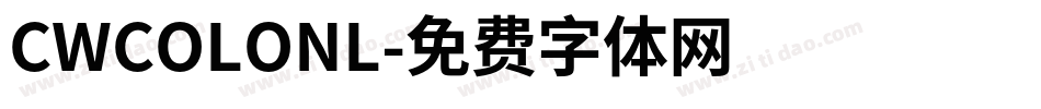 CWCOLONL字体转换