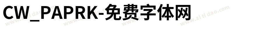 CW_PAPRK字体转换