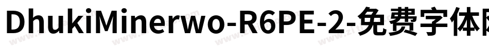 DhukiMinerwo-R6PE-2字体转换