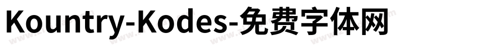 Kountry-Kodes字体转换