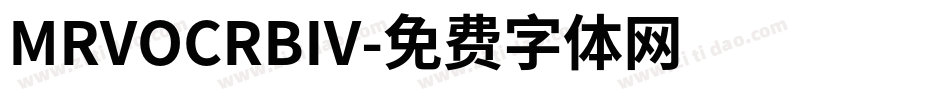 MRVOCRBIV字体转换