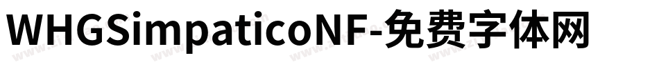 WHGSimpaticoNF字体转换
