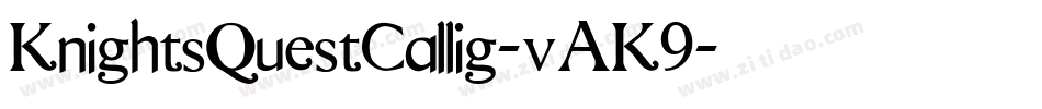 KnightsQuestCallig-vAK9字体转换