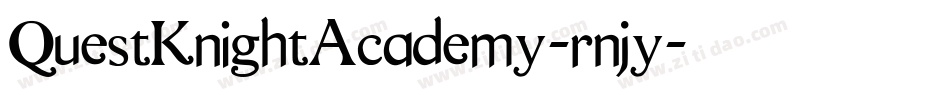 QuestKnightAcademy-rnjy字体转换