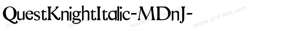 QuestKnightItalic-MDnJ字体转换