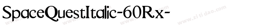 SpaceQuestItalic-60Rx字体转换