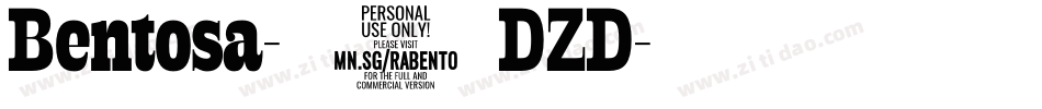 Bentosa-8DZD字体转换