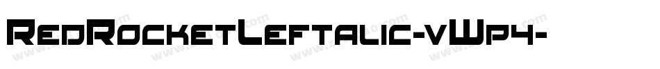 RedRocketLeftalic-vWp4字体转换