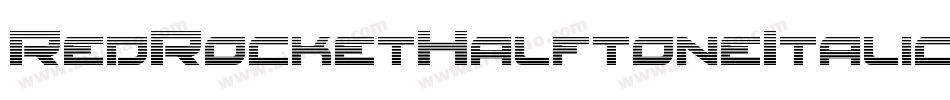 RedRocketHalftoneItalic-roJL字体转换