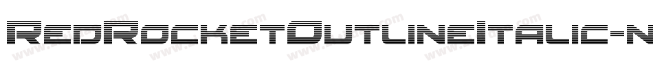 RedRocketOutlineItalic-nPGR字体转换