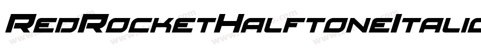 RedRocketHalftoneItalic-roJL字体转换
