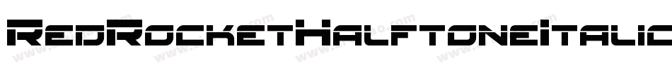 RedRocketHalftoneItalic-roJL字体转换