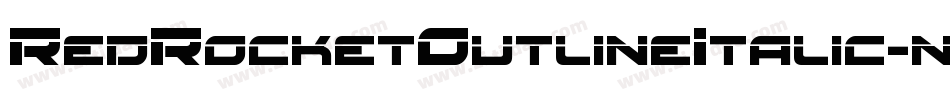 RedRocketOutlineItalic-nPGR字体转换