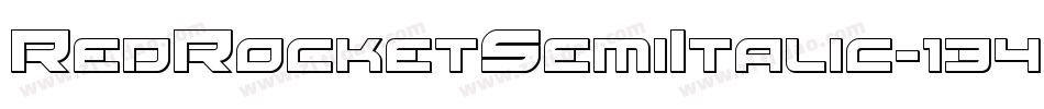 RedRocketSemiItalic-134j字体转换