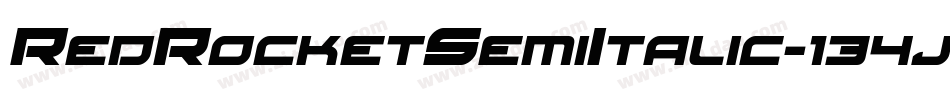 RedRocketSemiItalic-134j字体转换